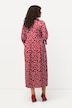 Heart Print Empire Knit Cotton A-line Pocket Dress