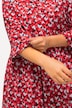 Heart Print Empire Knit Cotton A-line Pocket Dress