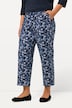 Pantalon 7/8 en jersey, jambe large. Imprimé à fleurs. Taille élastique.