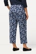 Pantalon 7/8 en jersey, jambe large. Imprimé à fleurs. Taille élastique.