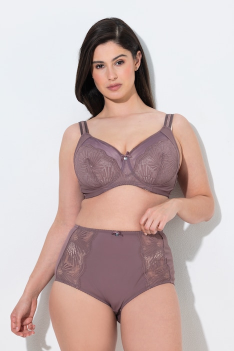 Soutien-gorge sans armatures, dentelle et mesh - bonnets C-D