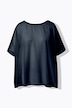 Blusa de chifón, oversize, cuello redondo, media manga