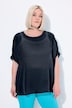 Blusa de chifón, oversize, cuello redondo, media manga
