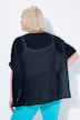 Blusa de chifón, oversize, cuello redondo, media manga
