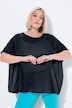 Blusa de chifón, oversize, cuello redondo, media manga