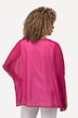 Chiffonbluse, Oversized, Rundhals, Halbarm