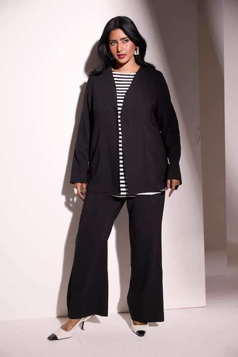 Jacke, Schalkragen, offene Form, Langarm