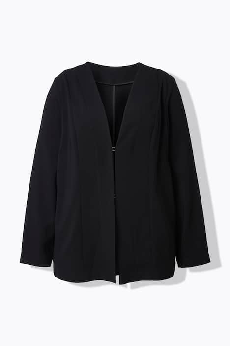 Jacke, Schalkragen, offene Form, Langarm