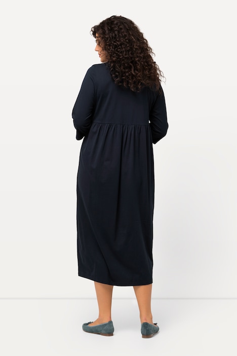Round Neck Empire Knit A-line Pocket Dress | Maxi Dresses | Dresses