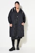 Steppmantel, Loose Shape, Kapuze, 2-Wege-Zipper, Langarm, Teddyfutter
