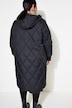 Steppmantel, Loose Shape, Kapuze, 2-Wege-Zipper, Langarm, Teddyfutter