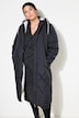 Steppmantel, Loose Shape, Kapuze, 2-Wege-Zipper, Langarm, Teddyfutter