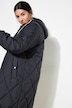 Steppmantel, Loose Shape, Kapuze, 2-Wege-Zipper, Langarm, Teddyfutter