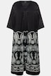 Mixed Print 3/4 Sleeve Paisley Dress