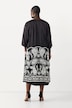Mixed Print 3/4 Sleeve Paisley Dress