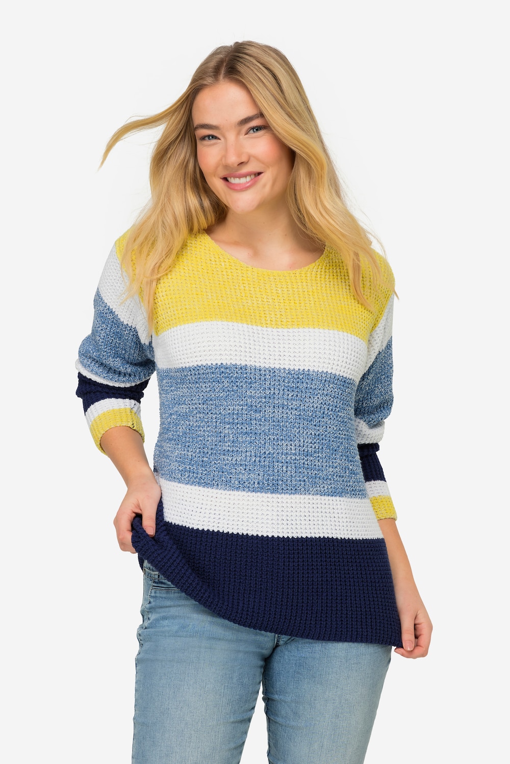 Große Größen Pullover, Damen, grau, Größe: S, Baumwolle/Synthetische Fasern, LAURASON