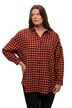 Košilová halenka, oversize, kostkovaný vzor, dlouhé rukávy