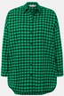 Chemisier oversize à manches longues, motif à carreaux
