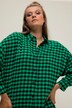 Chemisier oversize à manches longues, motif à carreaux
