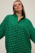 Chemisier oversize à manches longues, motif à carreaux
