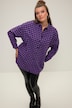 Hemdbluse, oversized, Karo, Langarm