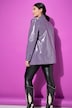 Blazer, Wide Shape, lak og læder-look, revers, lange ærmer