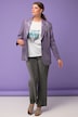 Blazer, Wide Shape, lak og læder-look, revers, lange ærmer