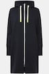 Sweatjacke, lang geschnitten, Kapuze, Taillen-Tunnelzug hinten, Langarm