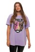 Tričko, oversize, pačvork potisk, kulatý výstřih, krátké rukávy