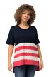 Tričko, batikované pruhy, Classic střih, kulatý výstřih, krátké rukávy