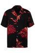 Košile, krátké rukávy, květovaný potisk, Cuba límeček, Cuba střih, do 8XL