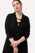 Jerseyjakke, V-udskæring, Trykknap, langærmet