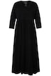 Žerzejové šaty, empírový šev, výstřih do V, 3/4 rukávy, kapsy
