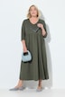 Jerseykleid, Empirenaht, V-Ausschnitt, 3/4-Arm, Taschen