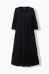 Jerseykleid, A-Linie, Carré-Ausschnitt, 3/4-Arm