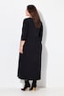 Jerseykleid, A-Linie, Carré-Ausschnitt, 3/4-Arm