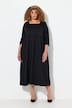 Jerseykleid, A-Linie, Carré-Ausschnitt, 3/4-Arm