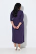 Robe évasée en jersey, encolure carré et manches 3/4
