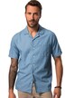 Košile, krátké rukávy, džínový vzhled, Cuba límeček, Cuba střih, do 8XL