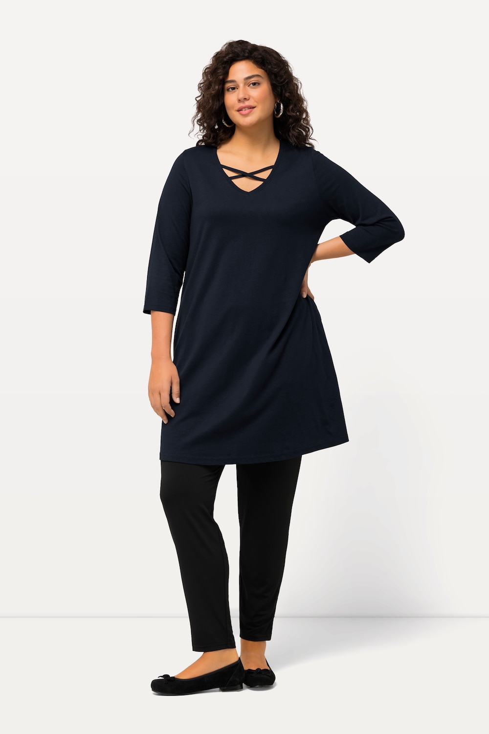 Große Größen Longshirt, Damen, blau, Größe: 58/60, Baumwolle, Ulla Popken