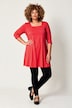 Longshirt, A-Linie, Carré-Ausschnitt, 3/4-Arm