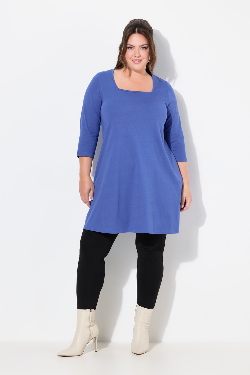 Große Größen Longshirt, Damen, blau, Größe: 42/44, Baumwolle, Ulla Popken
