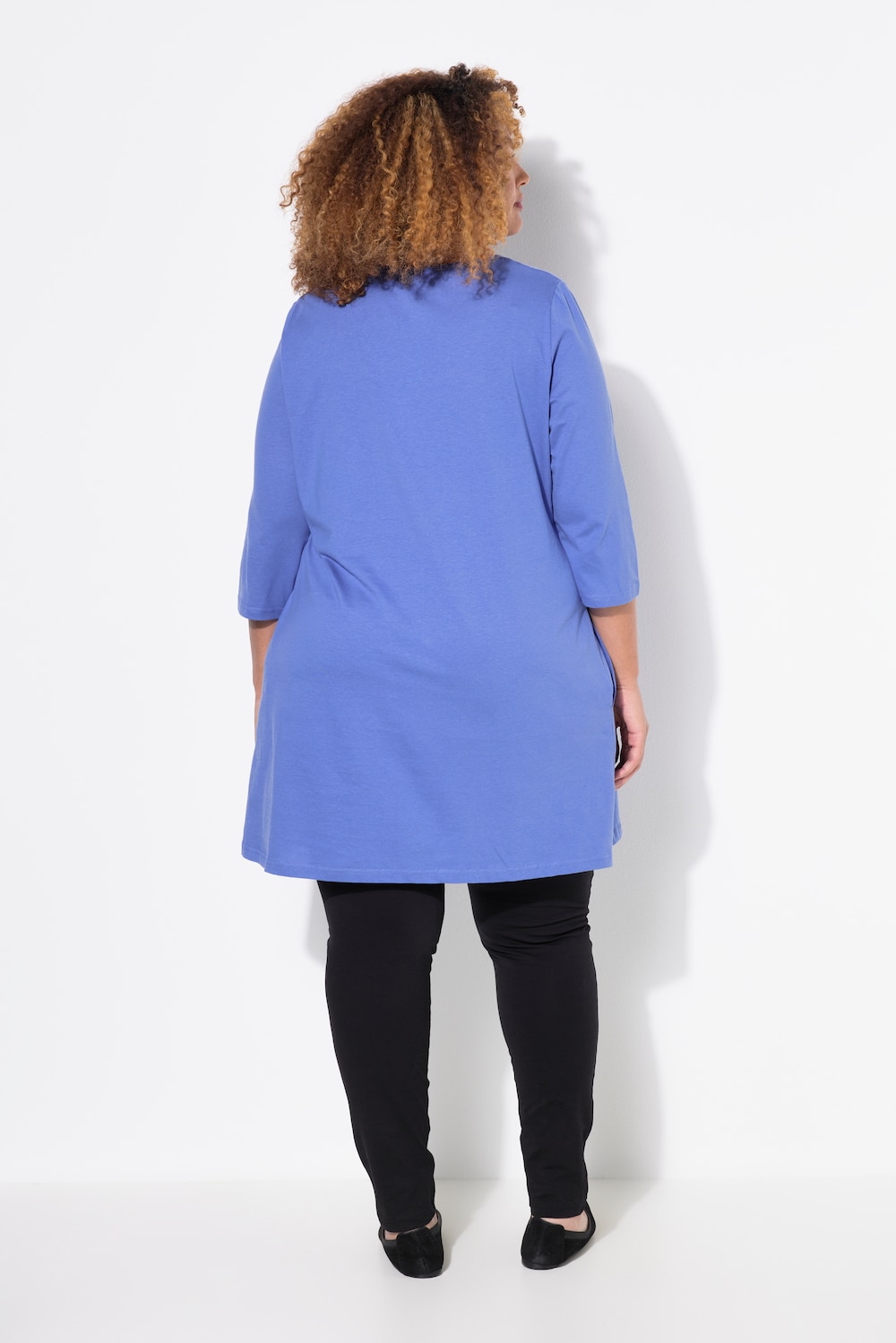 Große Größen Longshirt, Damen, blau, Größe: 46/48, Baumwolle, Ulla Popken