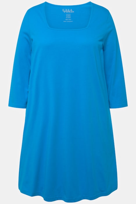 Square Neckline Knit Swing A-line Pocket Tunic | Knit Tunics | Knit ...