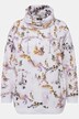 Sweat-shirt imprimé floral. Poches, col montant et manches longues.