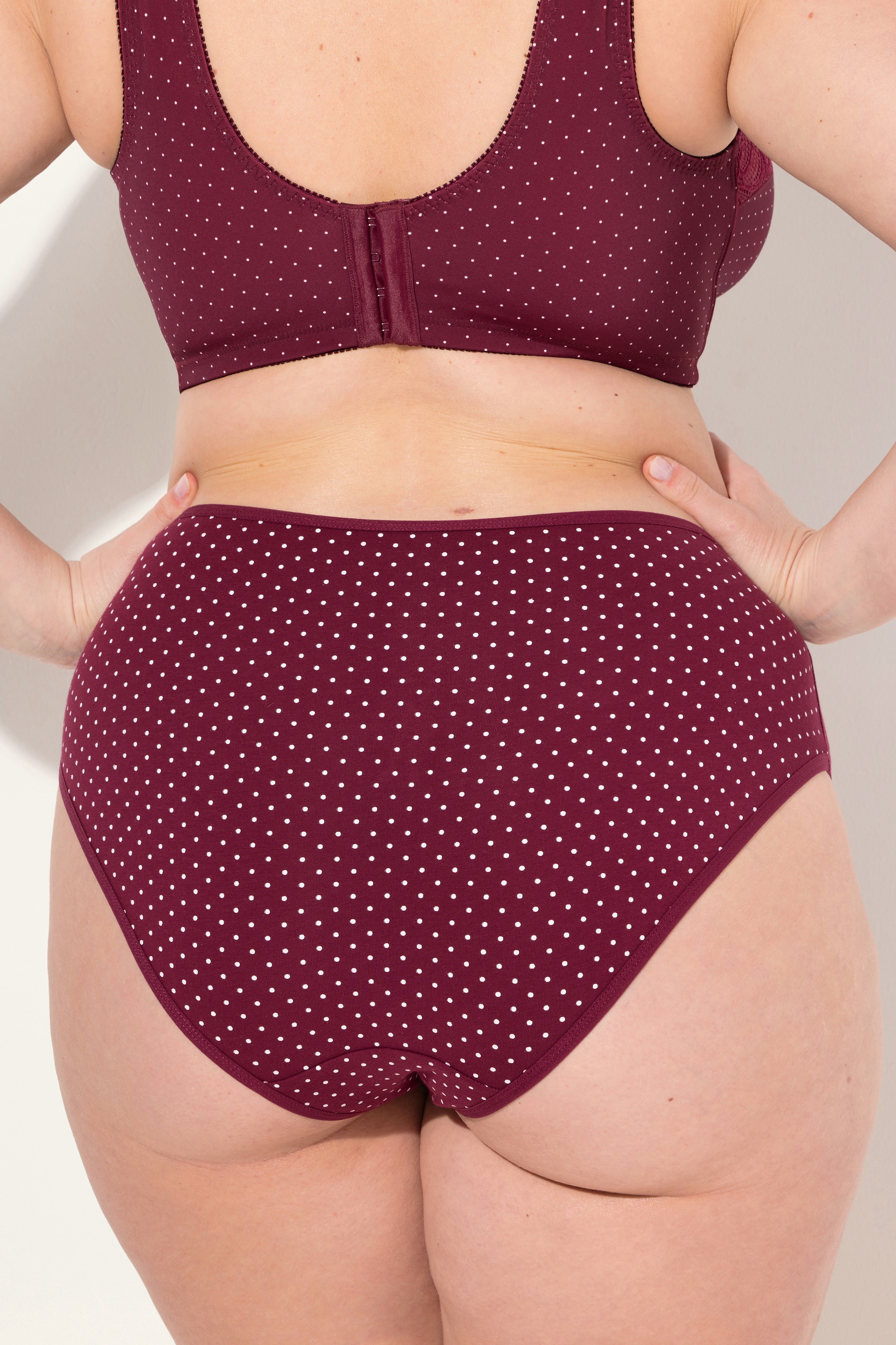 Ulla Popken Damen große Größen Midislips 5er Pack Punkte einfarbig 825984 - Produktbild 1