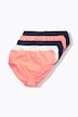 Slips midi, pack de 5, lunares/liso