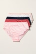 Midislips, 5er-Pack, Punkte/einfarbig