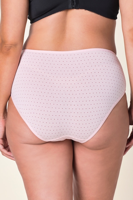 Midislips, 5er-Pack, Punkte/einfarbig