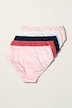 Midislips, 5er-Pack, Punkte/einfarbig